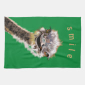 Happy Ostrich Theedoek (Horizontaal)