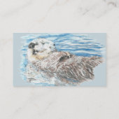 Happy Otter Animal Business Logo Visitekaartje (Achterkant)