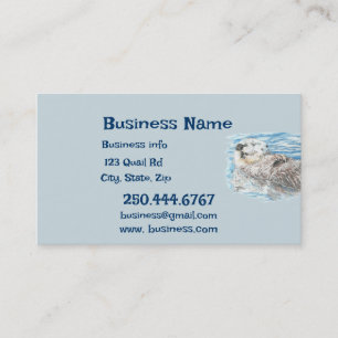 Happy Otter Animal Business Logo Visitekaartje