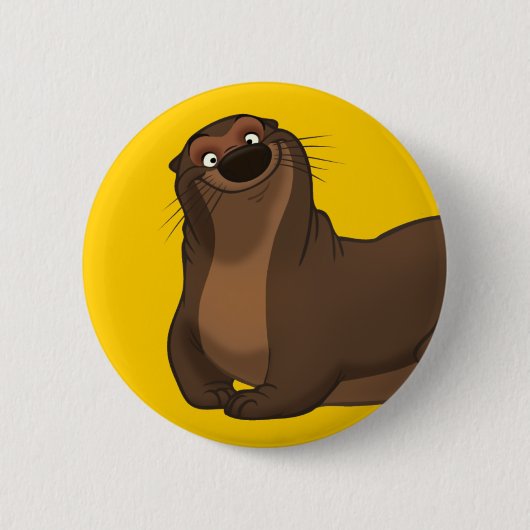 Happy Otter Button (Voorkant)