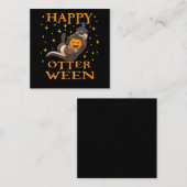 Happy Otterween Cute Zee Otter Halloween Costume Vierkante Visitekaartje (Voorkant / Achterkant)