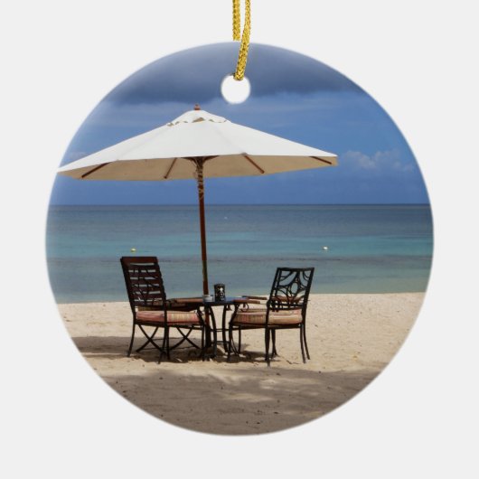 Happy Out Keramisch Ornament (Voorkant)