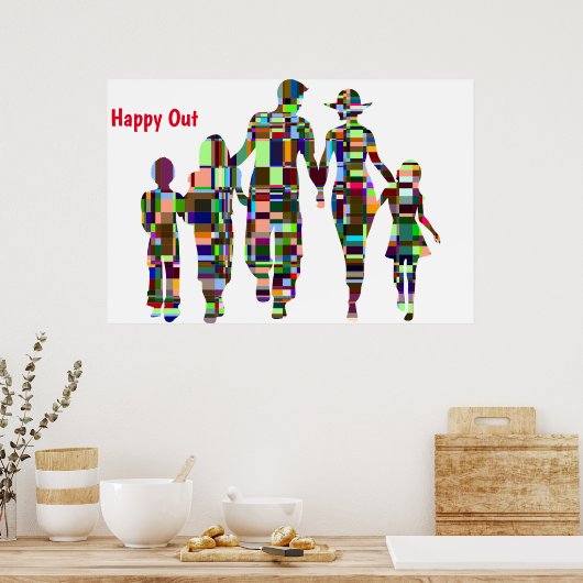 Happy Out-Poster Poster (Keuken)