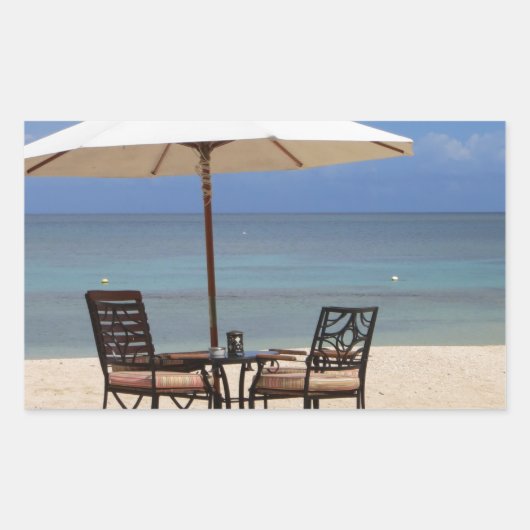 Happy Out Rechthoekige Sticker (Voorkant)