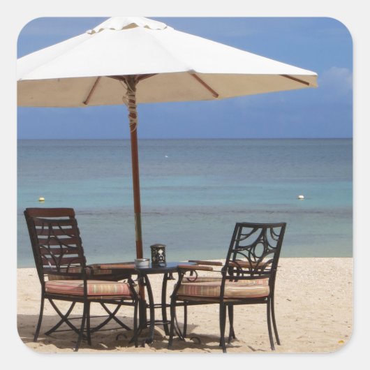 Happy Out Vierkante Sticker (Voorkant)