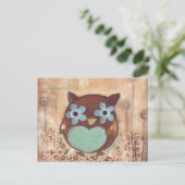 Happy Owl Briefkaart (Staand voorkant)