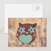 Happy Owl Briefkaart (Voorkant / Achterkant)