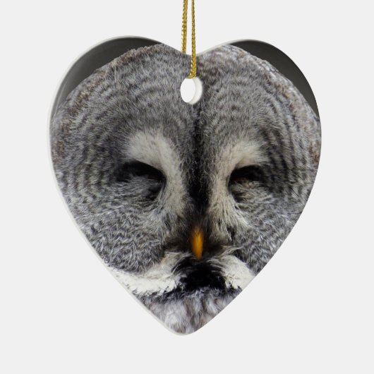 Happy Owl Keramisch Ornament (Rechts)