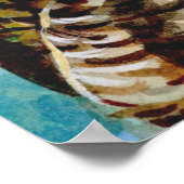 Happy Owl Waterverf afdrukken Poster (Hoek)