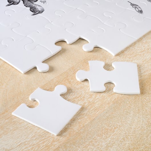 Happy Owl with Red Feather Legpuzzel (Zijkant)