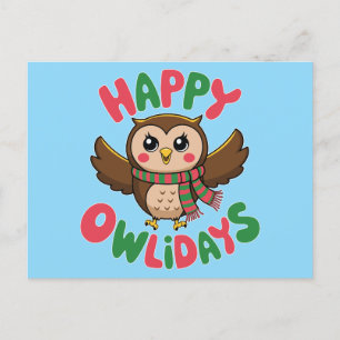 Happy Owlidays Feestdagenkaart