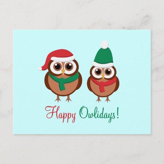Happy Owlidays Feestdagenkaart (Voorkant)