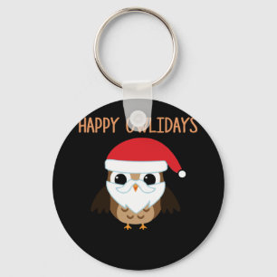 Happy Owlidays kerstboomwortel voor Owl Lovers Sleutelhanger