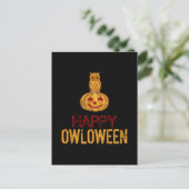 Happy Owloween, Halloween Briefkaart (Staand voorkant)