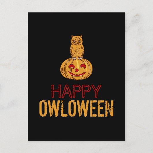Happy Owloween, Halloween Briefkaart (Voorkant)