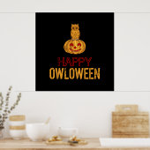 Happy Owloween, Halloween Poster (Keuken)