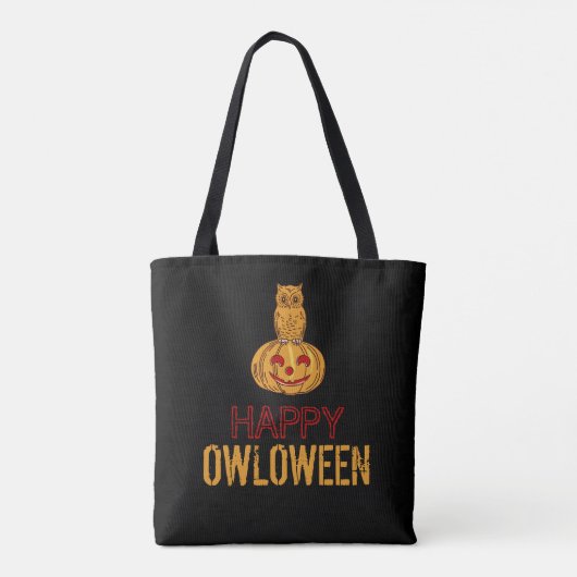 Happy Owloween, Halloween Tote Bag (Achterkant)