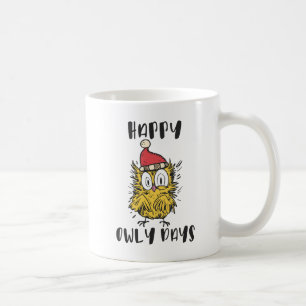 Happy Owly Days Grappige Santa Uil Koffiemok