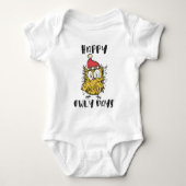 Happy Owly Days Grappige Santa Uil Romper (Voorkant)