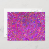 Happy Paars en Roze Mandala Briefkaart (Voorkant / Achterkant)