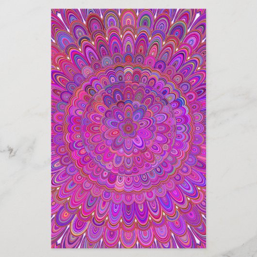 Happy Paars en Roze Mandala Flyer (Voorkant)