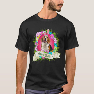 Happy Paasbeagle die Bunny Ear Cool draagt T-shirt