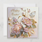 Happy Paasbloemen Feestdagenkaart (Voorkant)