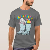Happy Paasdag High Boots Easter Eggs Hunter Kind T-shirt (Voorkant)