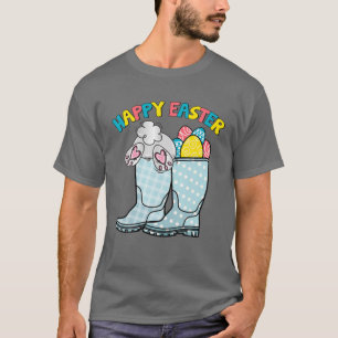 Happy Paasdag High Boots Easter Eggs Hunter Kind T-shirt