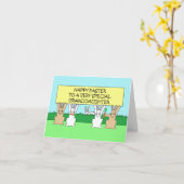 Happy Paasdochter Cute Bunnies Kaart (Gele Bloem)