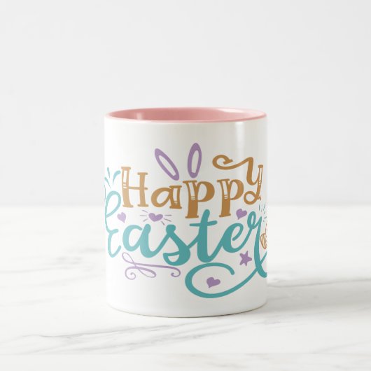 Happy Paaskoffie-Mok Tweekleurige Koffiemok (Center)