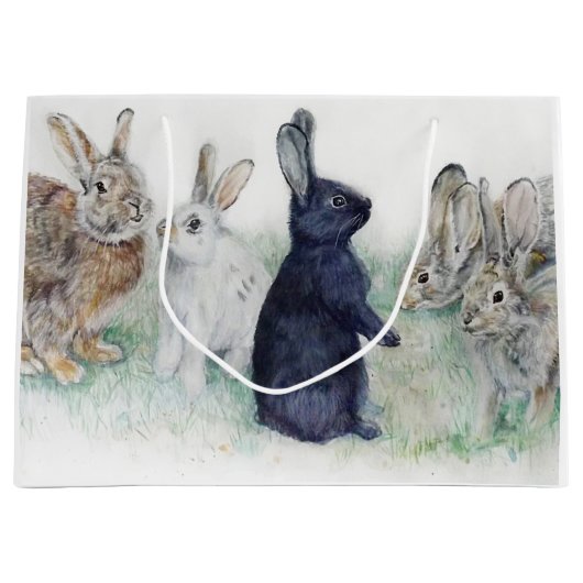 Happy Paasmooie konijnen Groot Cadeauzakje (Voorkant)