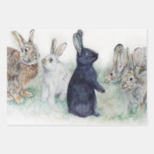Happy Paasmooie konijnen Inpakpapier Vel (Voorkant 2)