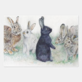 Happy Paasmooie konijnen Inpakpapier Vel (Voorkant)