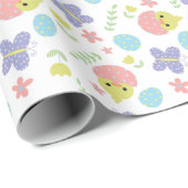 Happy Paaspasta kleurrijke Kawaii Spring Cute Cadeaupapier (Rol Hoek)