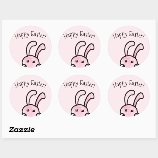 Happy Paasroze stickers (Vel)
