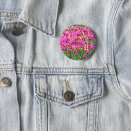 Happy Paasroze Tulip Garden Floral Ronde Button 5,7 Cm