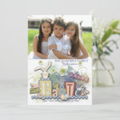 Happy-paasstijl fotokaart feestdagenkaart (Staand voorkant)