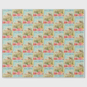 Happy Paast  Angel en Lamb Gift Wrap Cadeaupapier (Vlak)