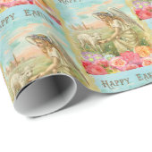 Happy Paast  Angel en Lamb Gift Wrap Cadeaupapier (Rol Hoek)