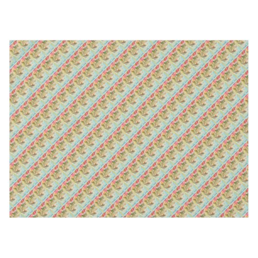  Happy Paast Angel met Lamb Tablecloth Tafelkleed (Voorkant (Horizontaal))