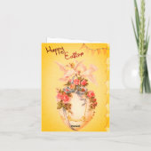 Happy Paast antiek afbeelding van paaskaart Kaart (Achterkant)