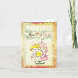 Happy Paast antiek afbeelding van paaskaart Kaart