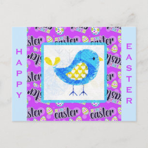 Happy Paast Blue Chick Briefkaart