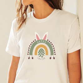 Happy Paast, bohemische regenboog en ei T-shirt