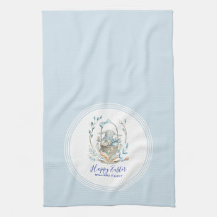 Happy Paast Bunny Basket Theedoek