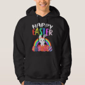 Happy Paast Bunny Colorful Eggs Children Hoodie (Voorkant)