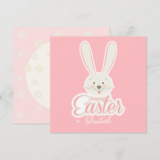 Happy Paast Bunny Easter Eggs Hunt Party Feestdagenkaart (Voorkant / Achterkant)