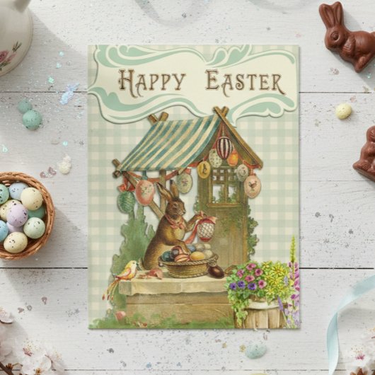  Happy Paast Bunny House Spring Briefkaart