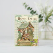  Happy Paast Bunny House Spring Briefkaart (Staand voorkant)